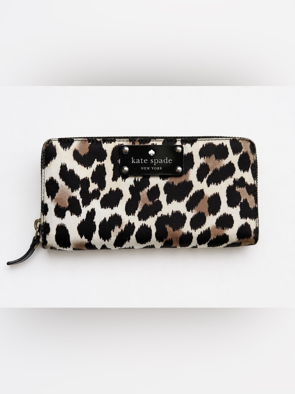 Kate Spade Storybook Leopard Print Zip Around Continental Wallet